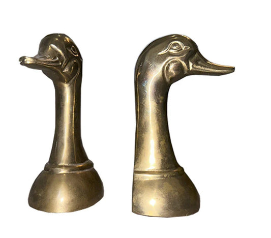 Brass Duck Bookends