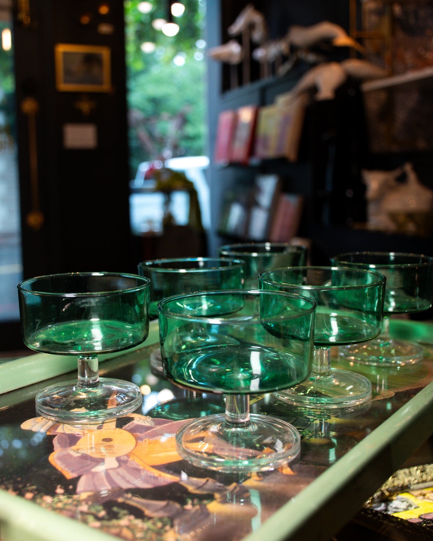 Green Cocktail Glasses