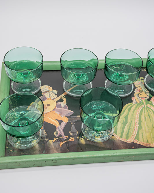 Green Cocktail Glasses