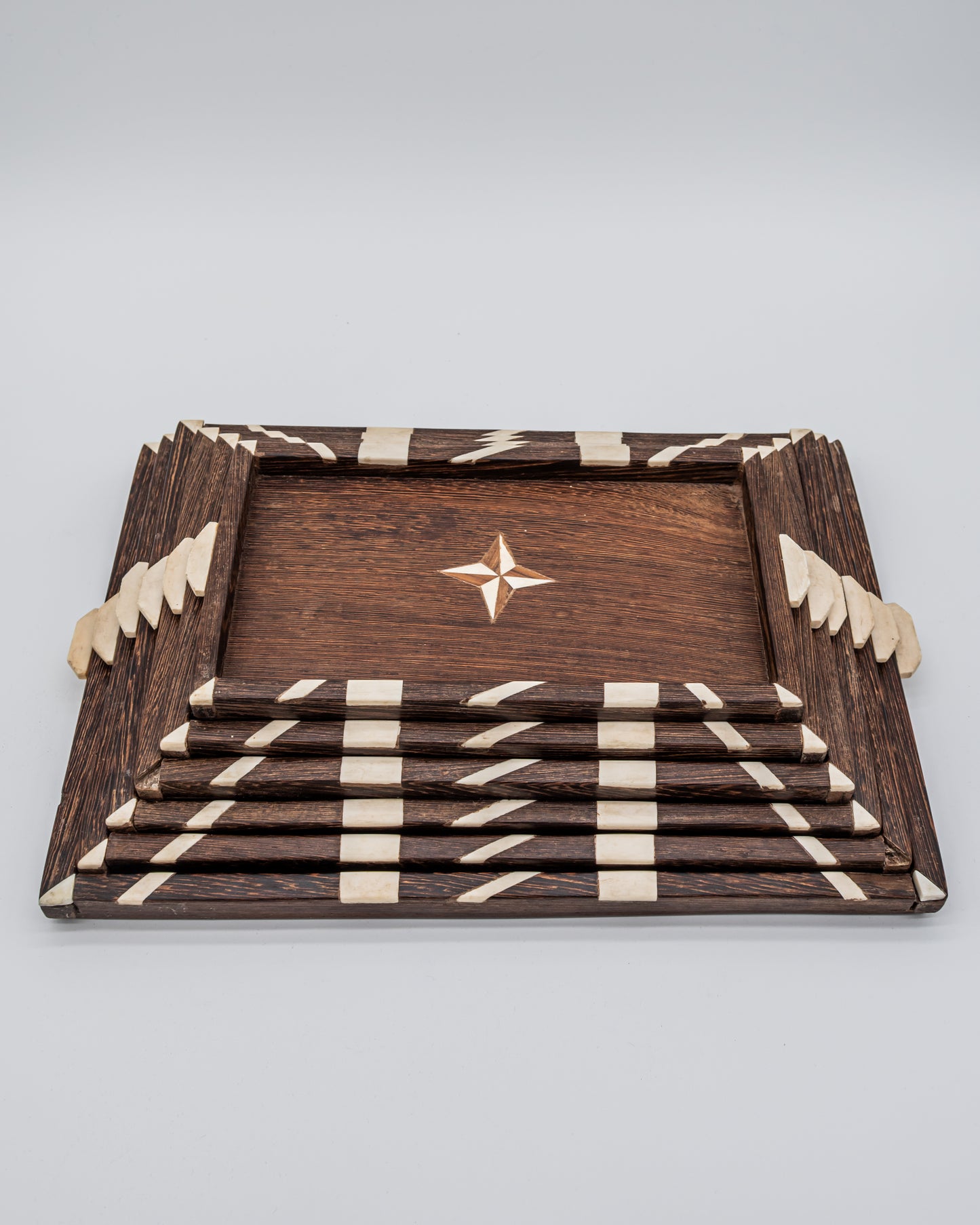 Anglo-Indian Set of Six Trays