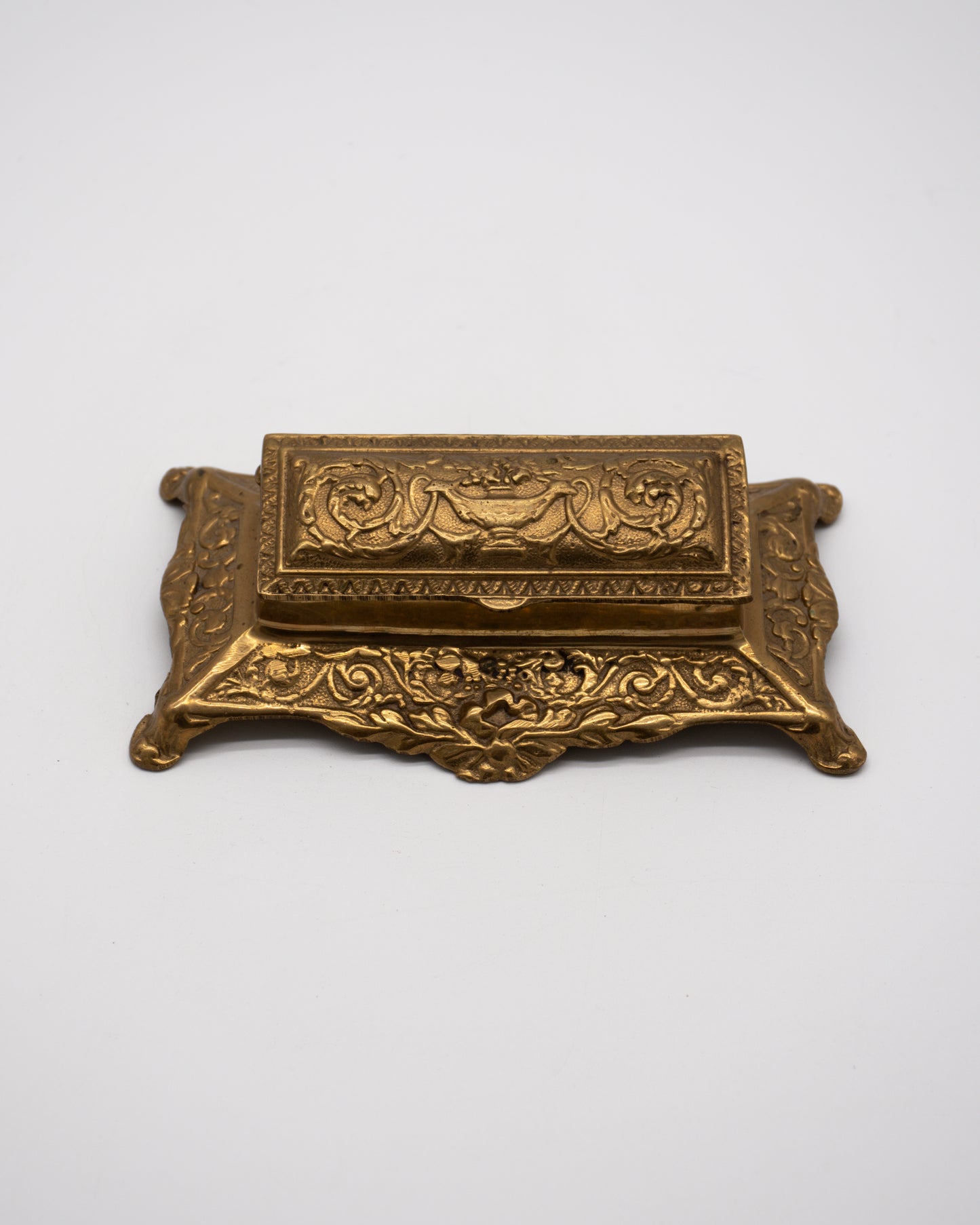 Antique Brass Postage Stamp Holder