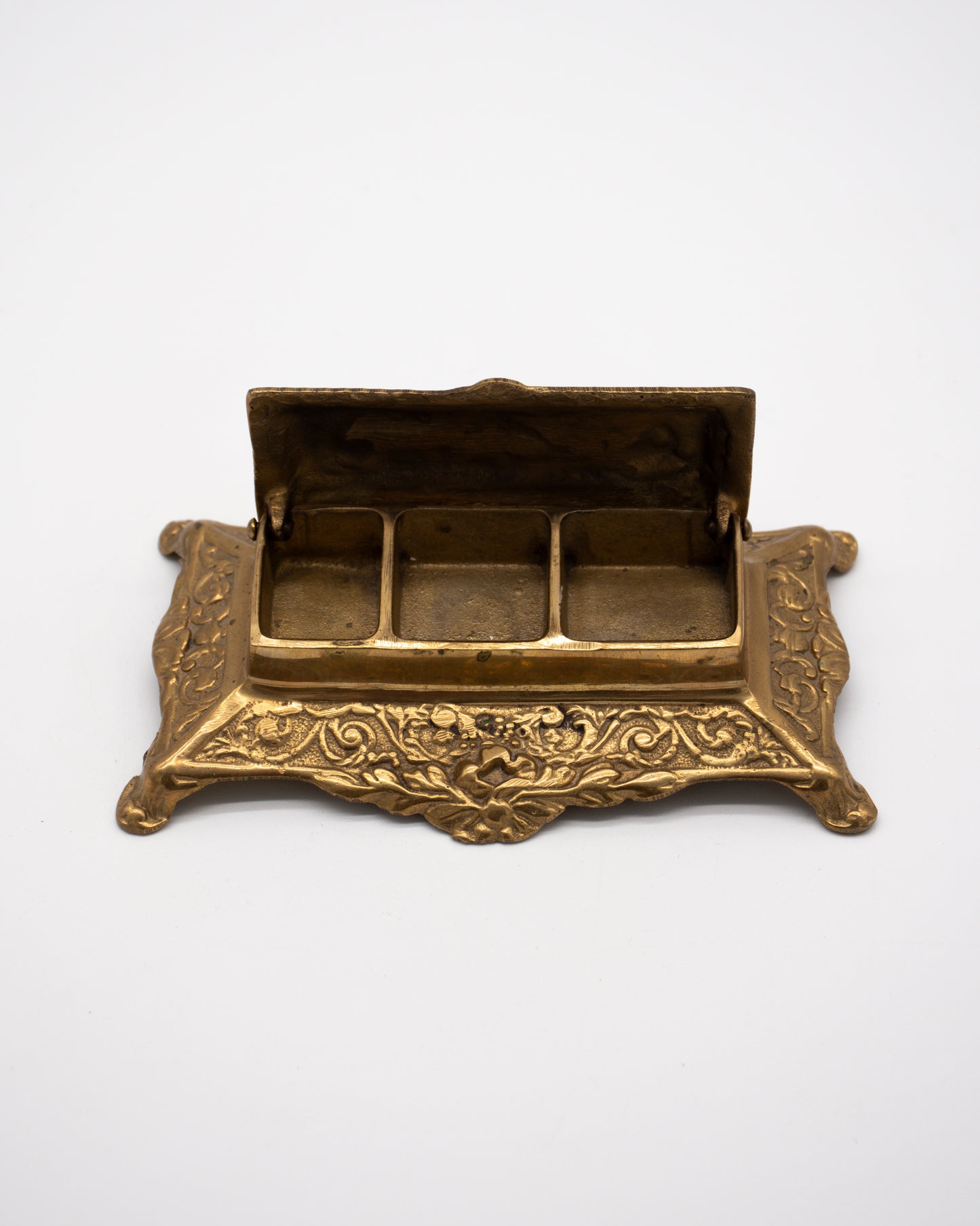 Antique Brass Postage Stamp Holder