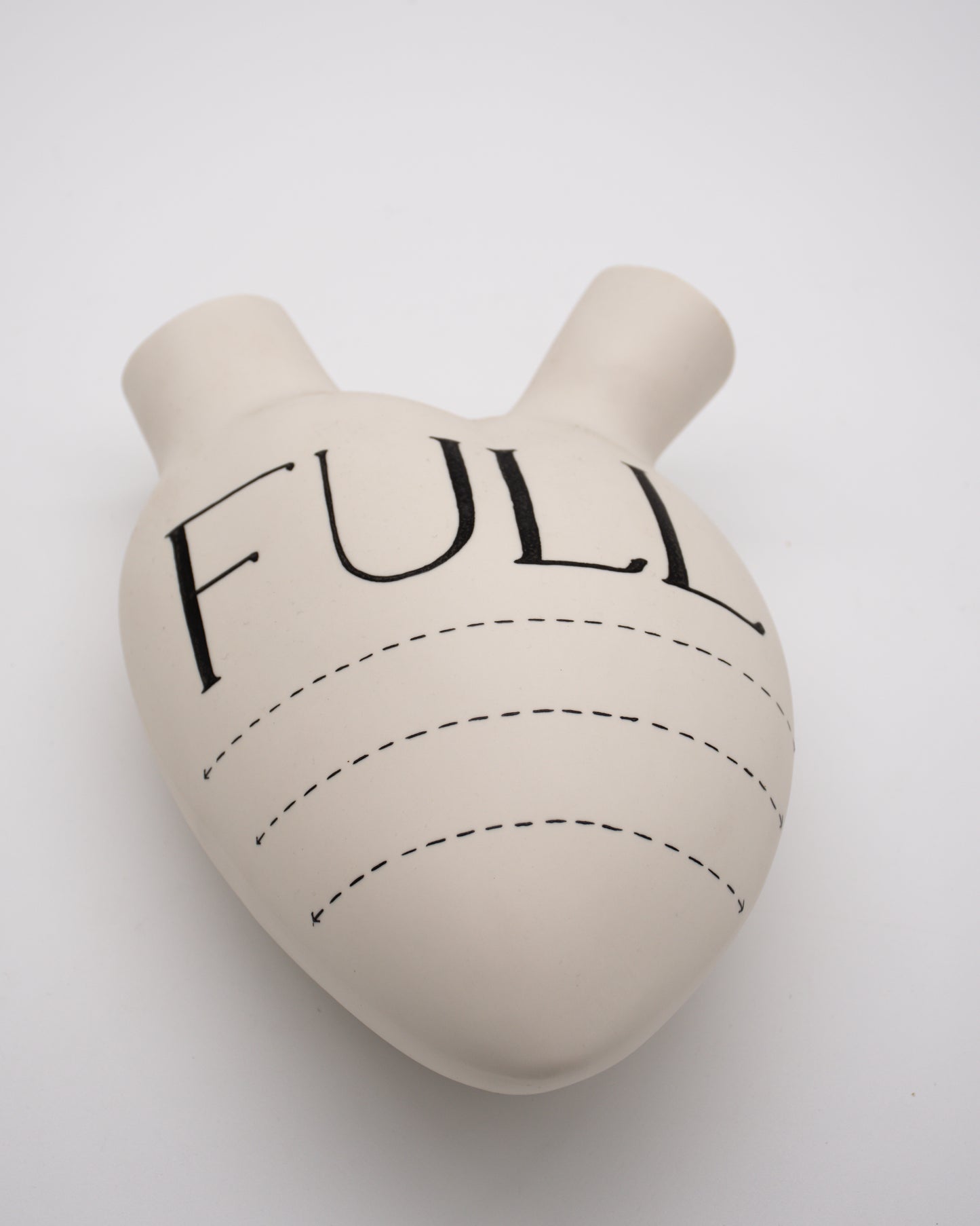 Ceramic Heart Wall Mounted Vase - Full