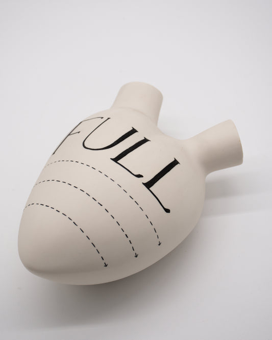 Ceramic Heart Wall Mounted Vase - Full