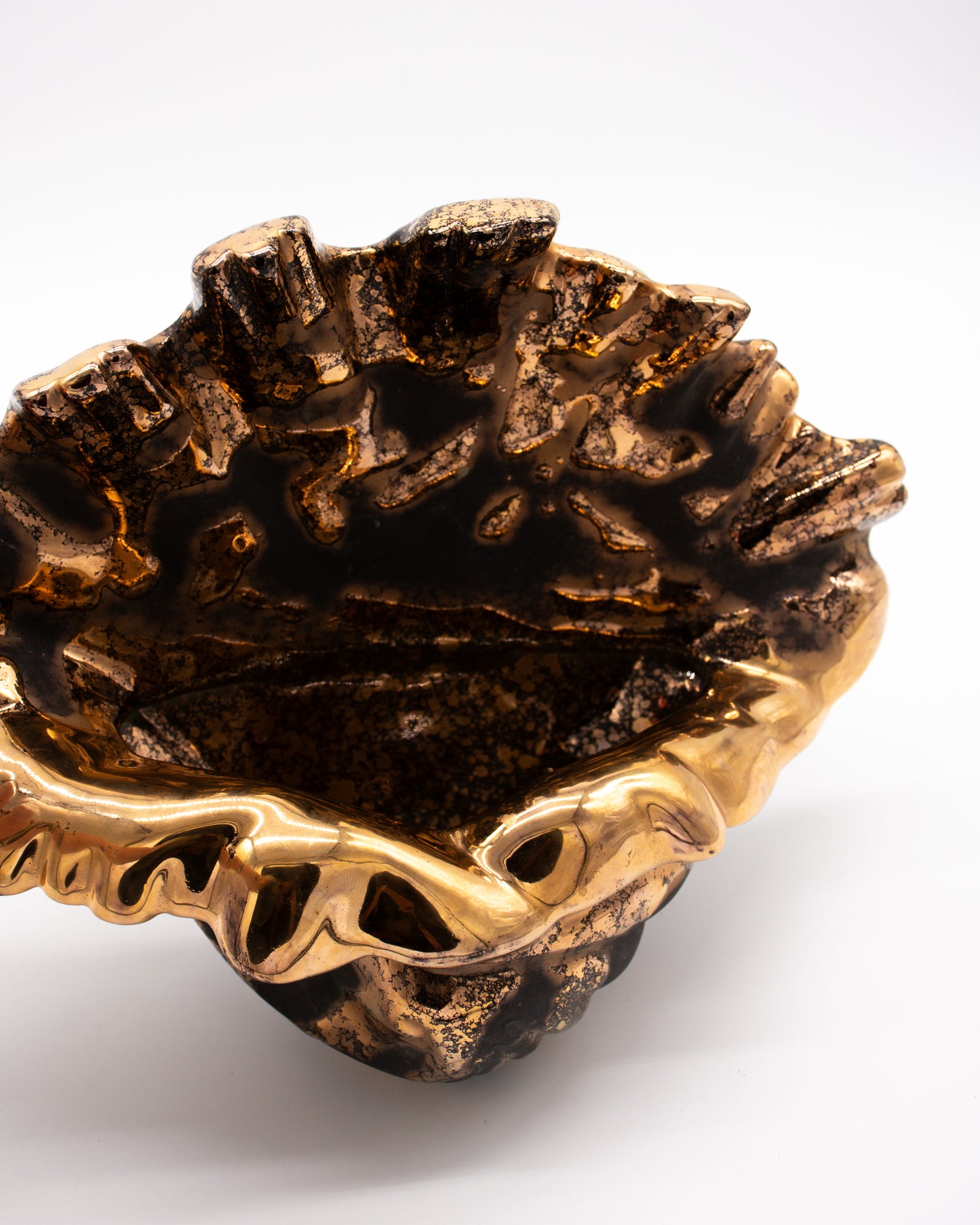 Gold and Black Seashell by Westwood Ware