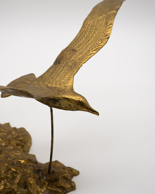 Birds in Flight Brass Sculpture