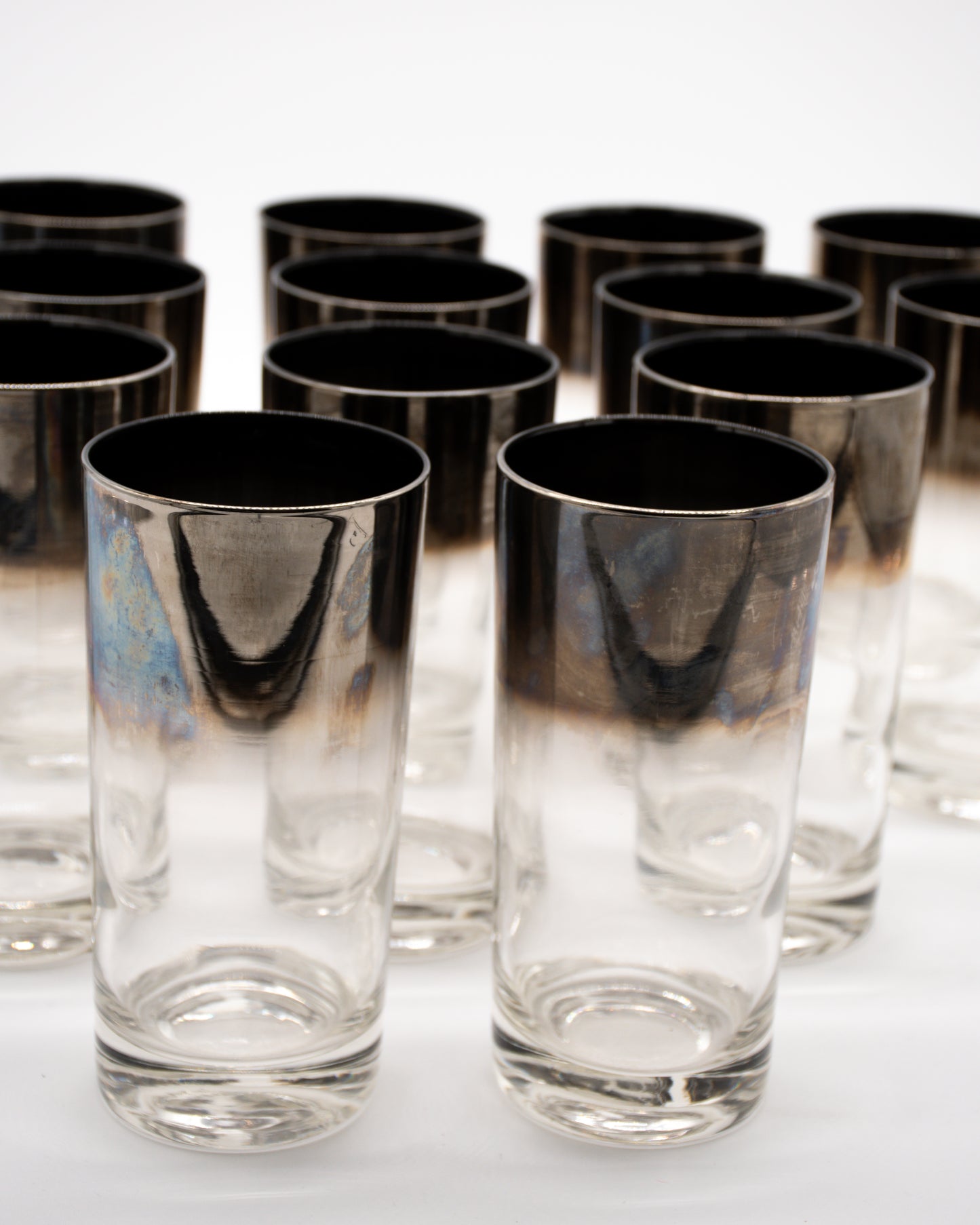 Silver Fade Highball Glasses 15 Set