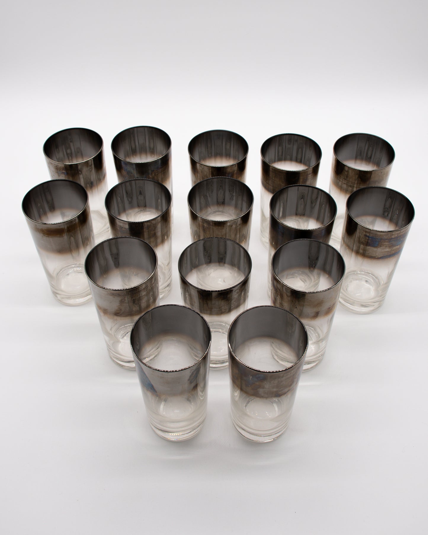 Silver Fade Highball Glasses 15 Set
