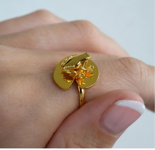 Frog Lily Pad Ring