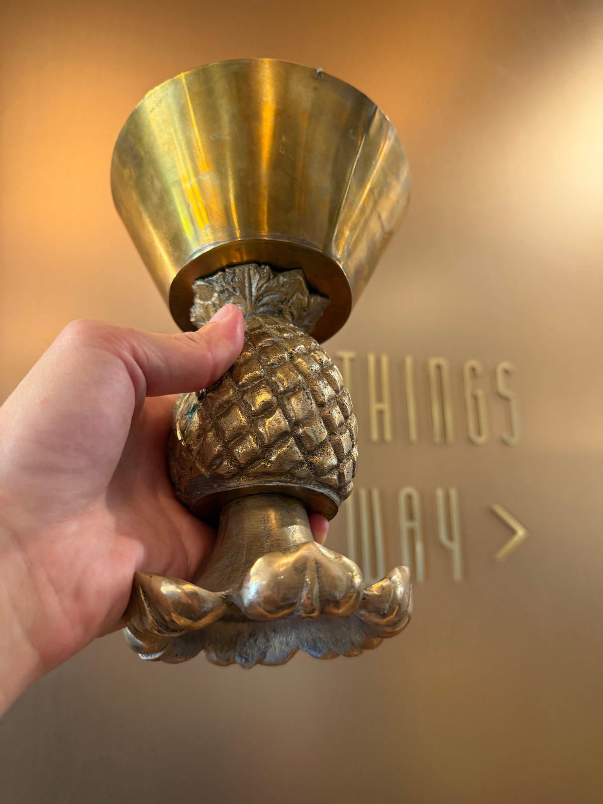 Pair of Brass Pineapple Bookends