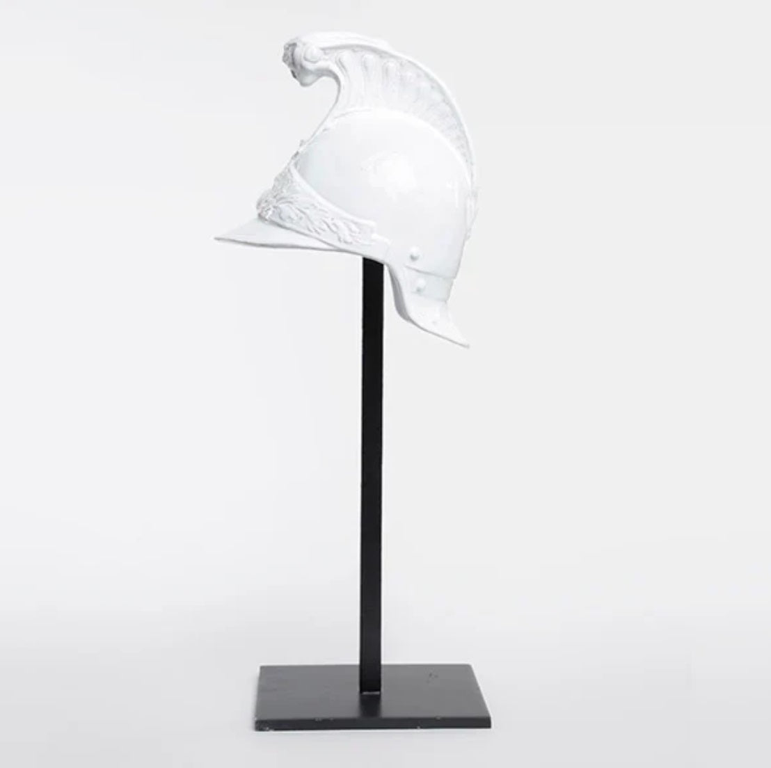 San Miguel De Allende White Helmet on Pedestal