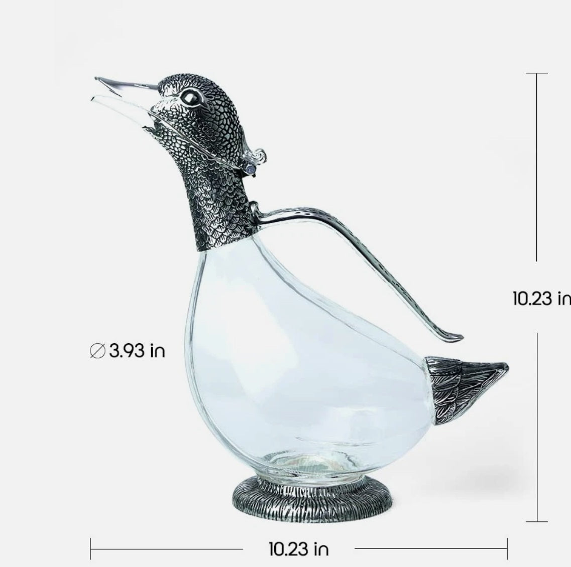 Silver Duck Wine Decanter