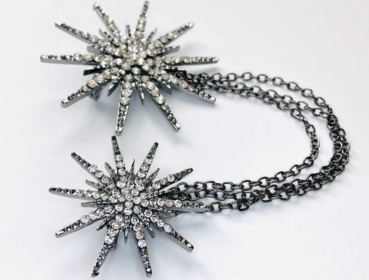 Vintage double starburst broach