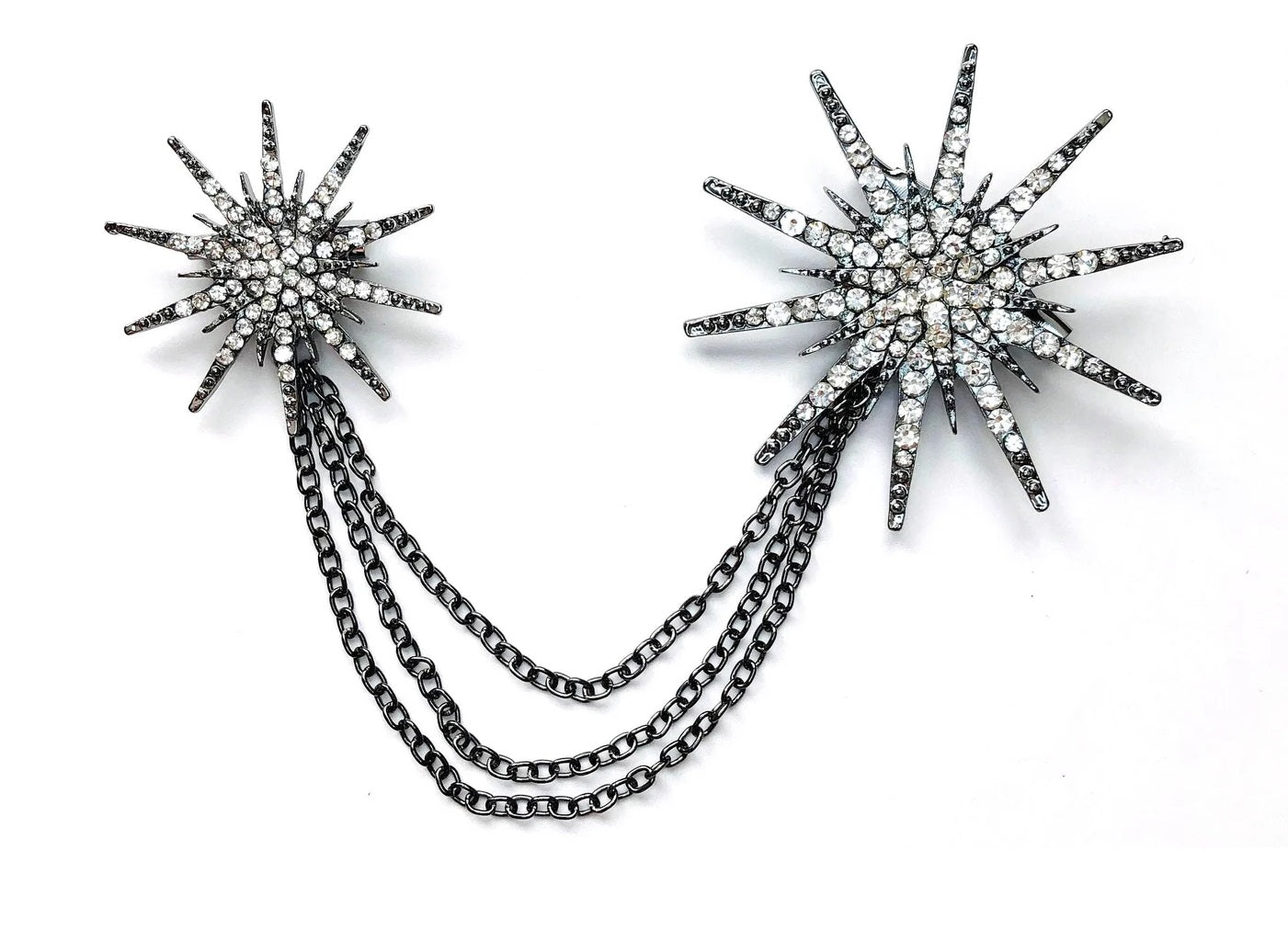 Vintage double starburst broach
