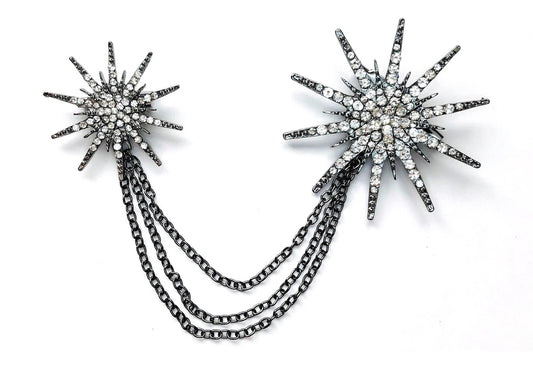 Vintage double starburst broach