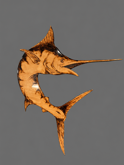 Marlin Wooden Wall Sculpture