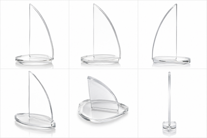 Clear Acrylic Sailing Boat Decorative Sculpture