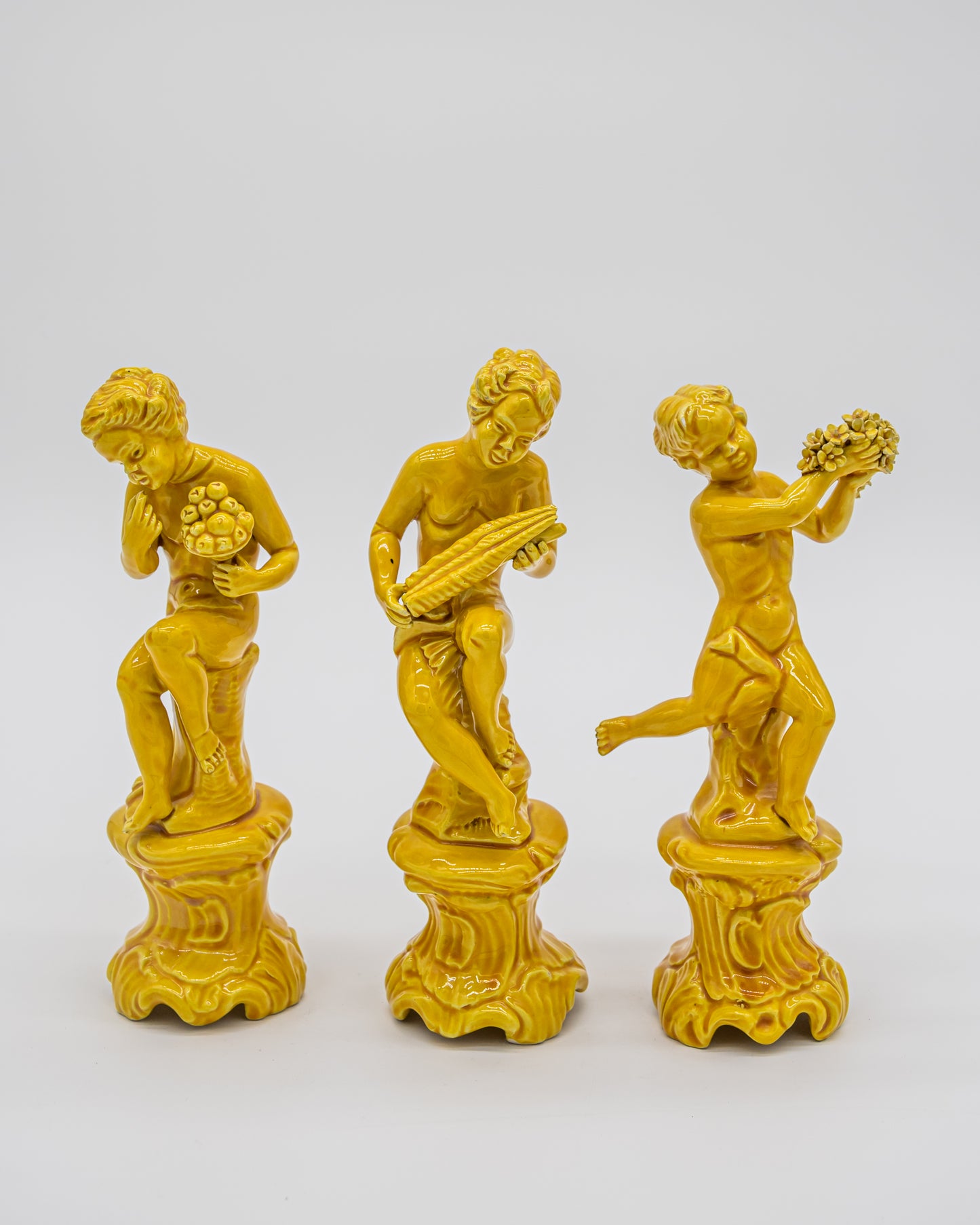 Three Cherub Figurines