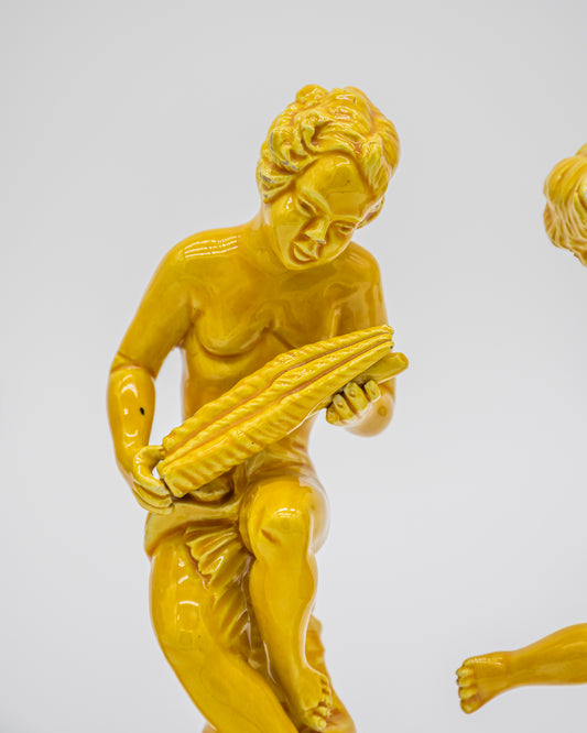 Three Cherub Figurines