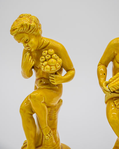 Three Cherub Figurines