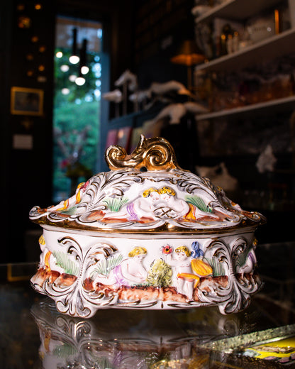 Cherub Covered Tureen Dish