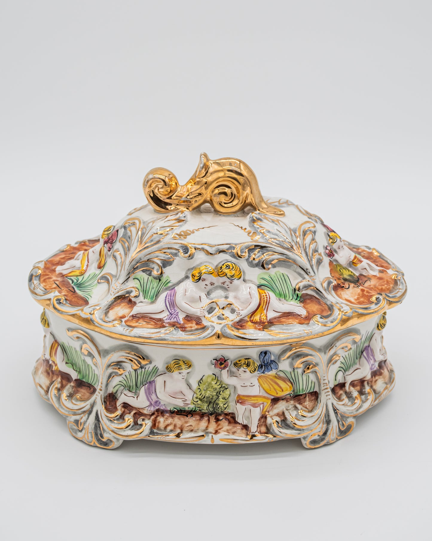 Cherub Covered Tureen Dish