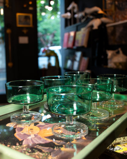 Green Cocktail Glasses