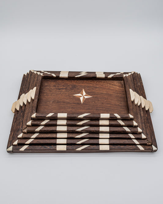 Anglo-Indian Set of Six Trays