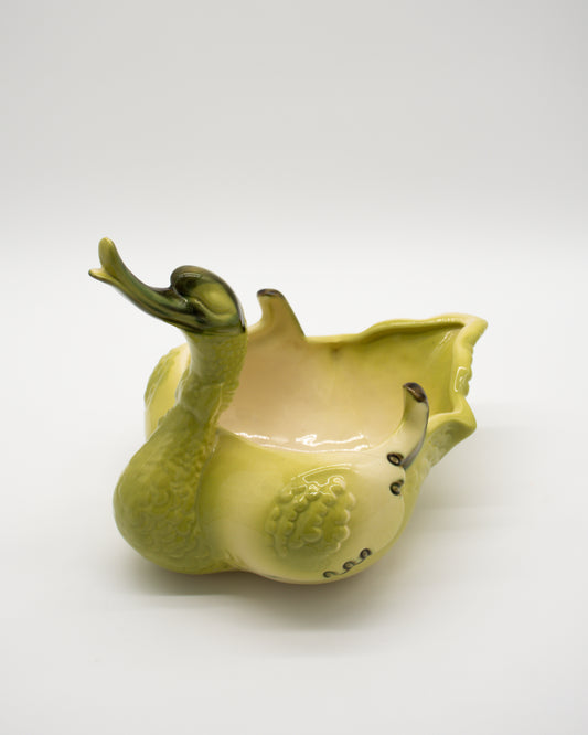 Hull Pottery Green Duck Planter