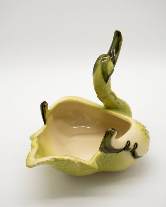 Hull Pottery Green Duck Planter