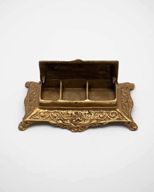 Antique Brass Postage Stamp Holder