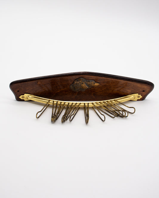 Tie Rack with Dogs Motif