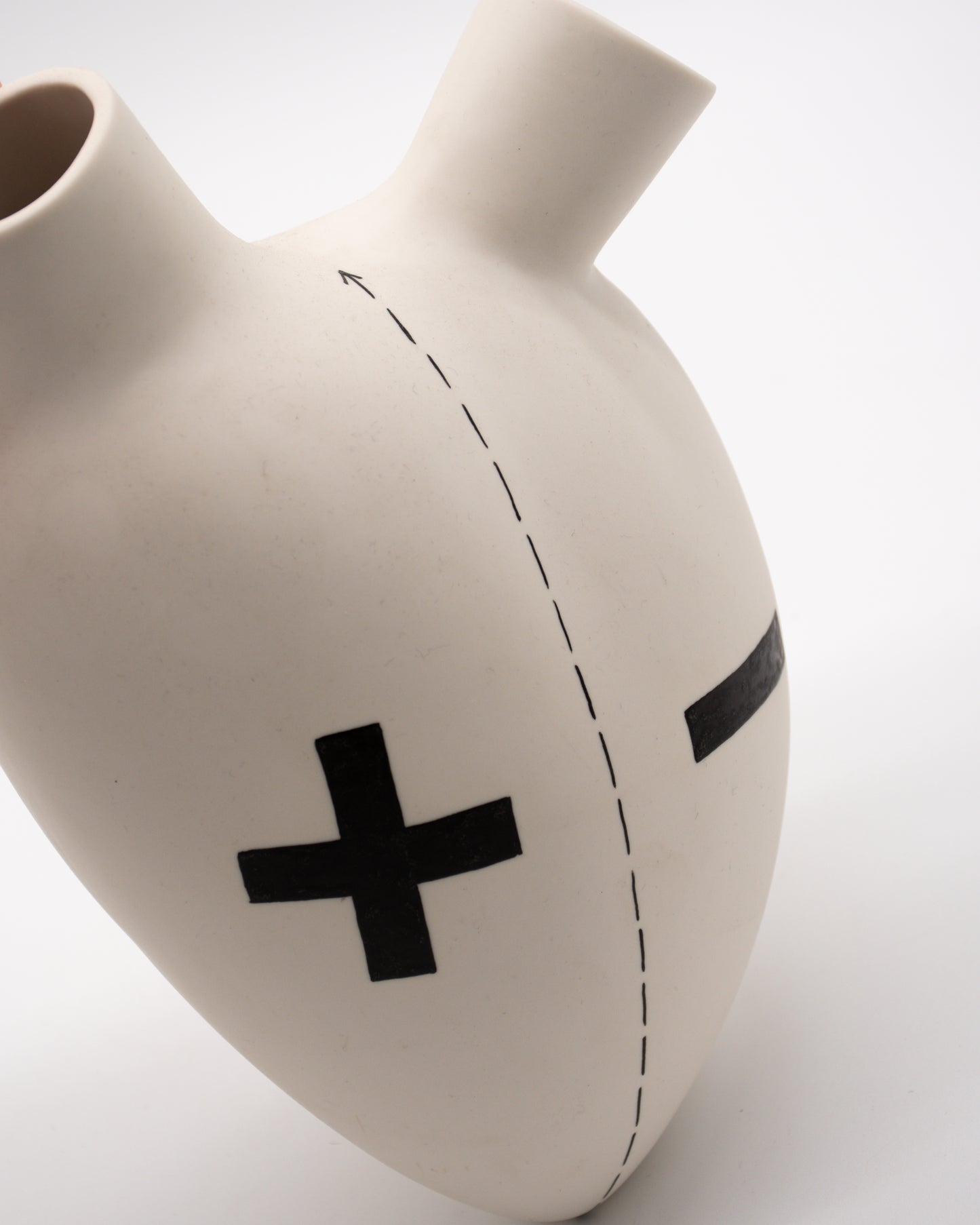Ceramic Heart Wall Mounted Vase - Plus Minus
