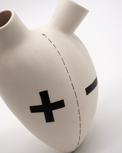 Ceramic Heart Wall Mounted Vase - Plus Minus