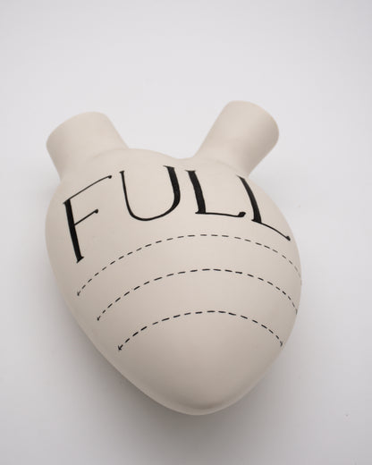 Ceramic Heart Wall Mounted Vase - Full