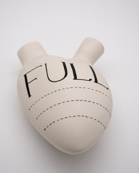 Ceramic Heart Wall Mounted Vase - Full