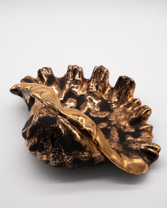 Gold and Black Seashell by Westwood Ware