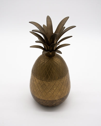 Vintage Brass Pineapple Container Jar