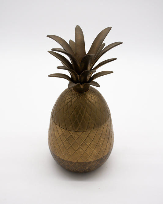 Vintage Brass Pineapple Container Jar