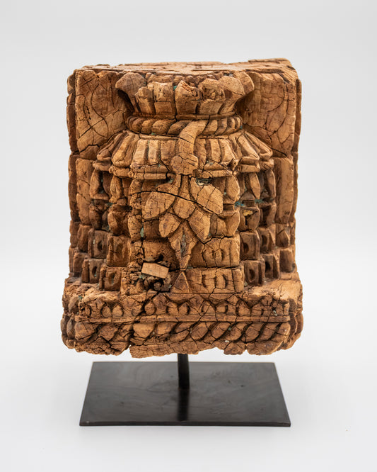 Tibetan Pillar Base Bookend Large