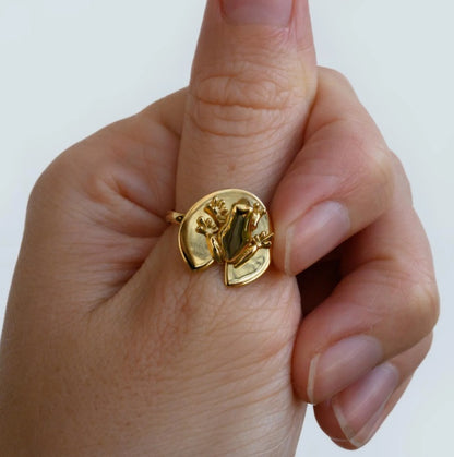 Frog Lily Pad Ring