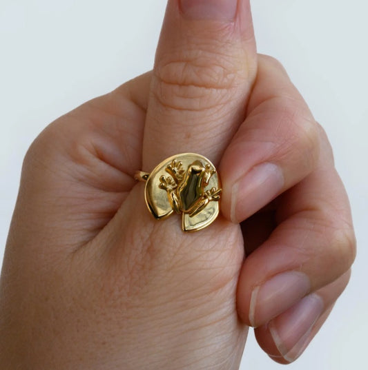 Frog Lily Pad Ring