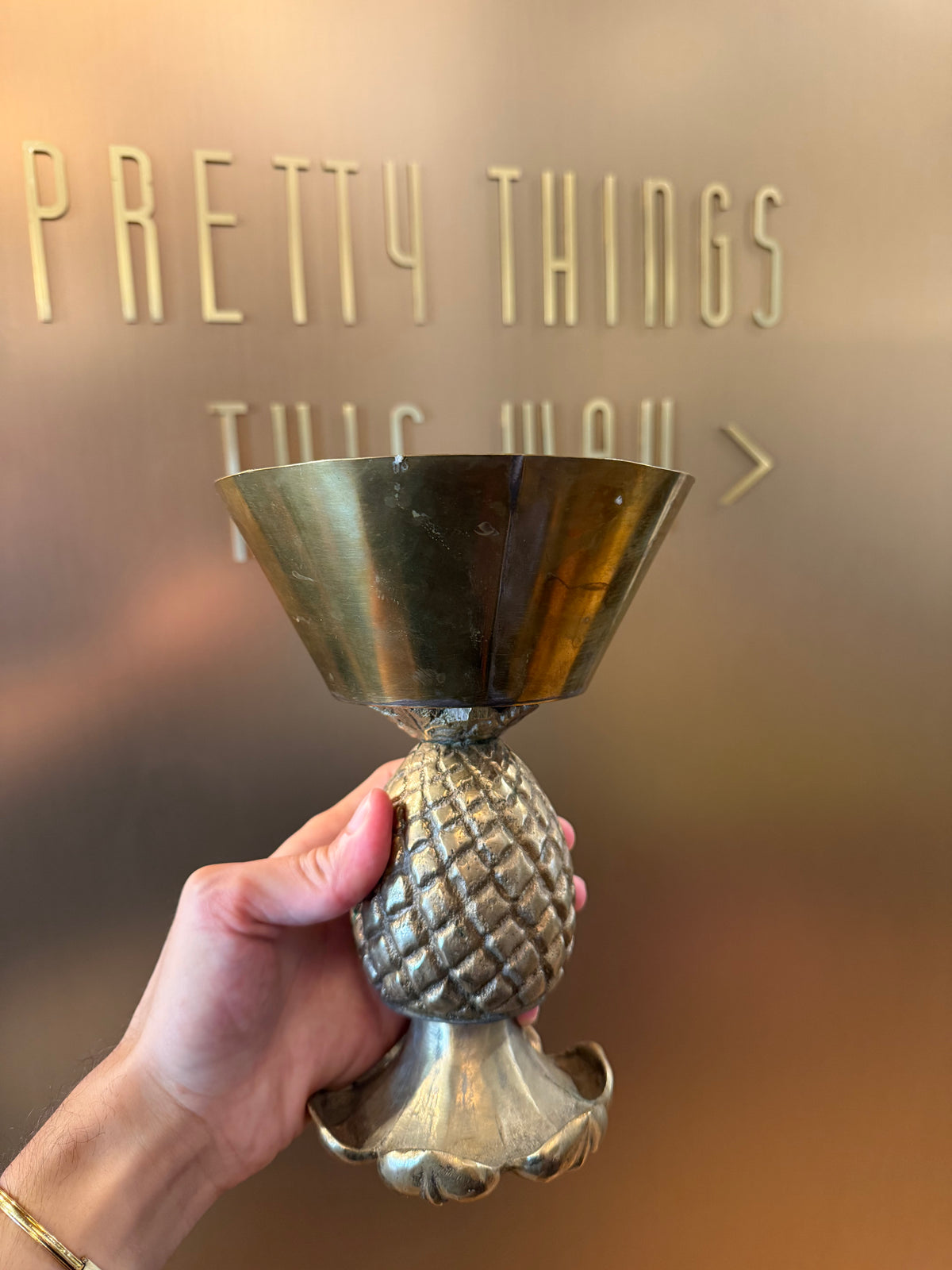 Pair of Brass Pineapple Bookends