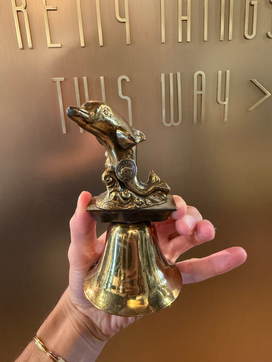 Vintage Marineland of The Pacific Brass Dolphin Bell