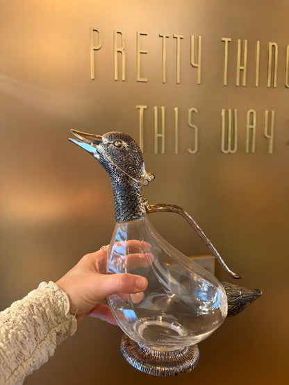 Silver Duck Wine Decanter
