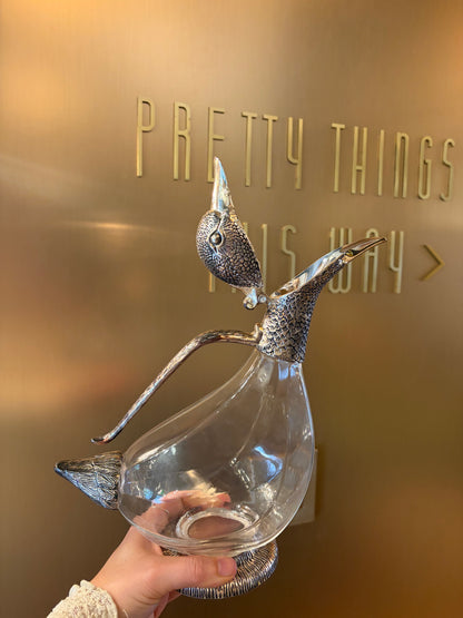 Silver Duck Wine Decanter