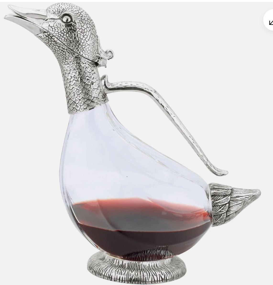 Silver Duck Wine Decanter