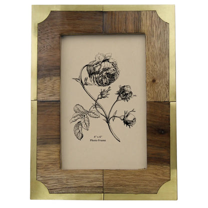 Teak and Brass Picture Frame