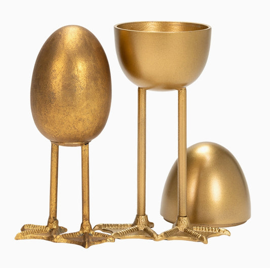 Golden Egg Storage Sculpture